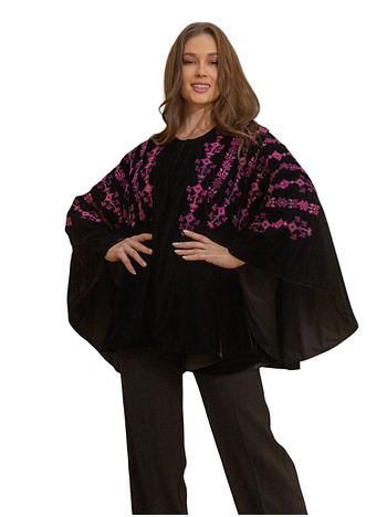 Cape Velvet Heavy Embroidery