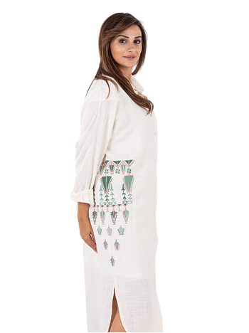 Shirt Linen Long Light Embroidery Sarwat